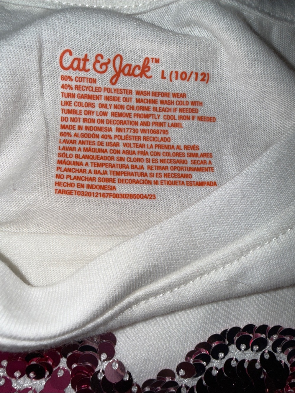 NWT Cat & Jack Bundle of 3 Girls Short-Sleeve Tees -one with sequins. Size 10 - Picture 7 of 14